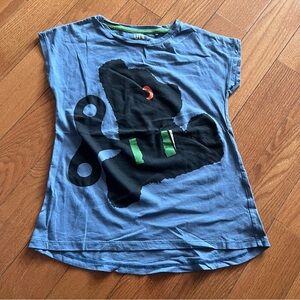Girls Kids Uniqlo x Dick Burna Black Bear Blue Tee T Shirt Size 5/6